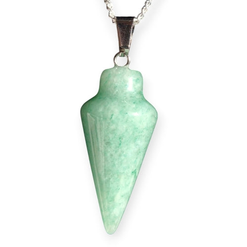 Natural Healing Crystal Pendant Necklace, Multiple Gemstone Options,