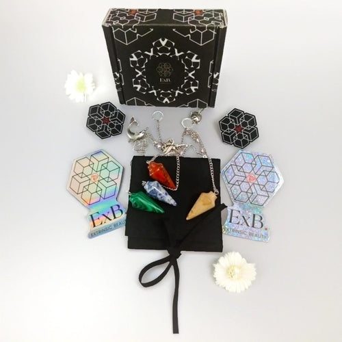 Natural Healing Crystal Pendant Necklace, Multiple Gemstone Options,